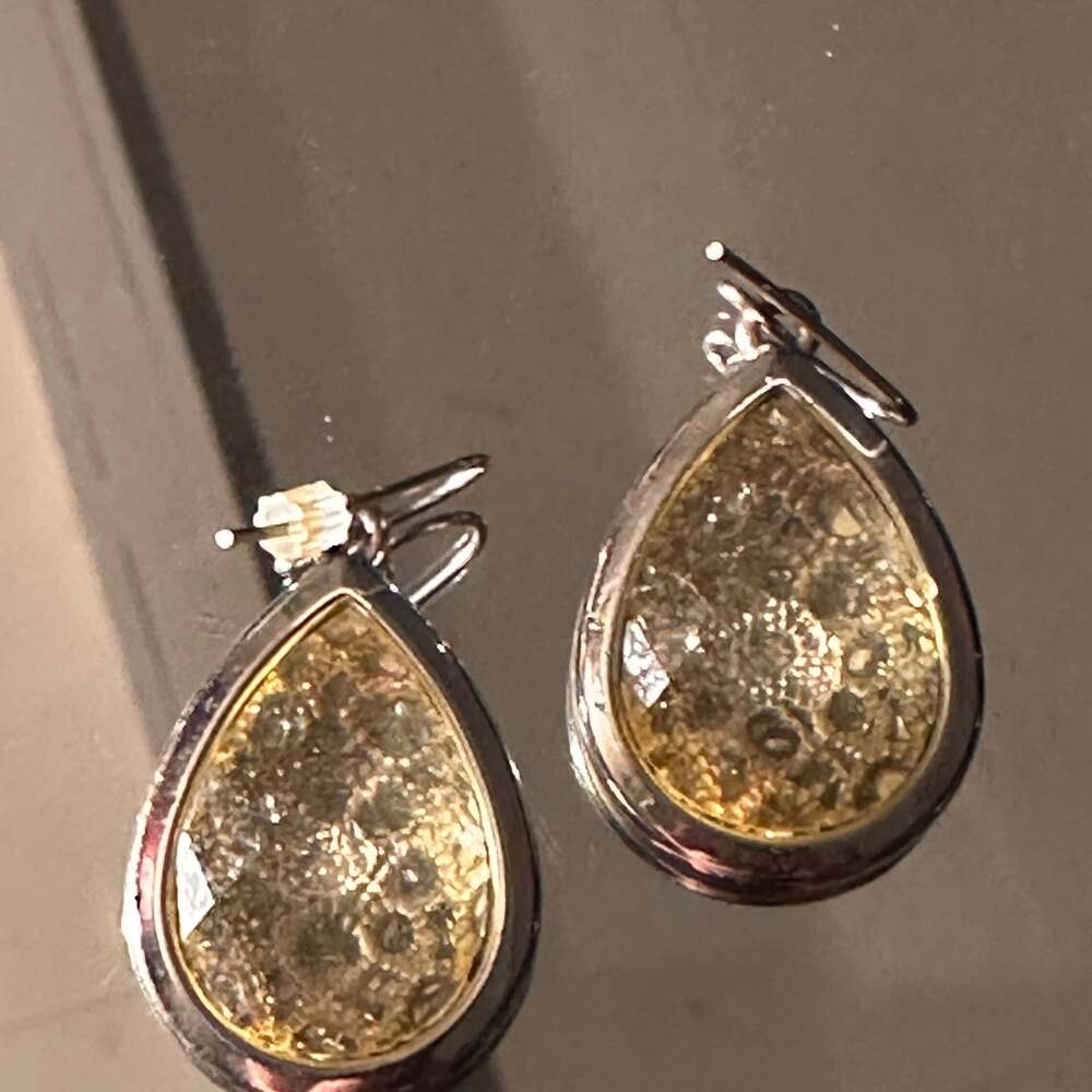 Natural Heliodor Sterling Silver earrings